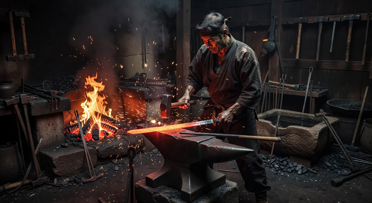 Katana Forging by Blacksmith