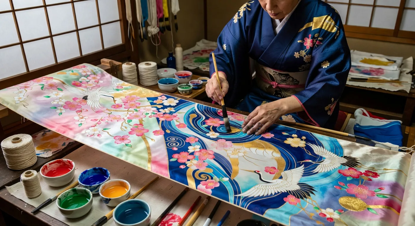 Kimono Dyeing Process